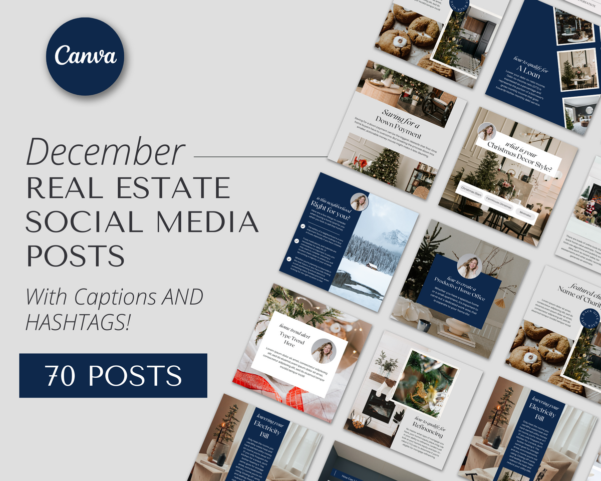 December Social Media Posts with Captions