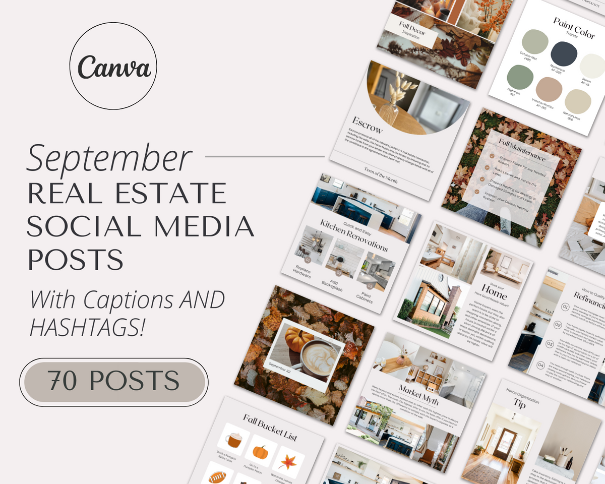 September Social Media Posts with Captions
