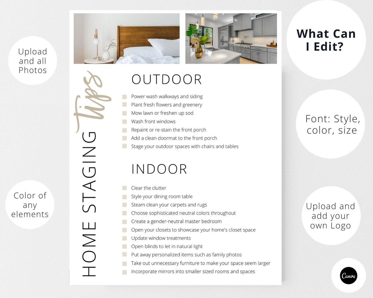 Real Estate Home Staging Checklist - Real Estate Templates Co