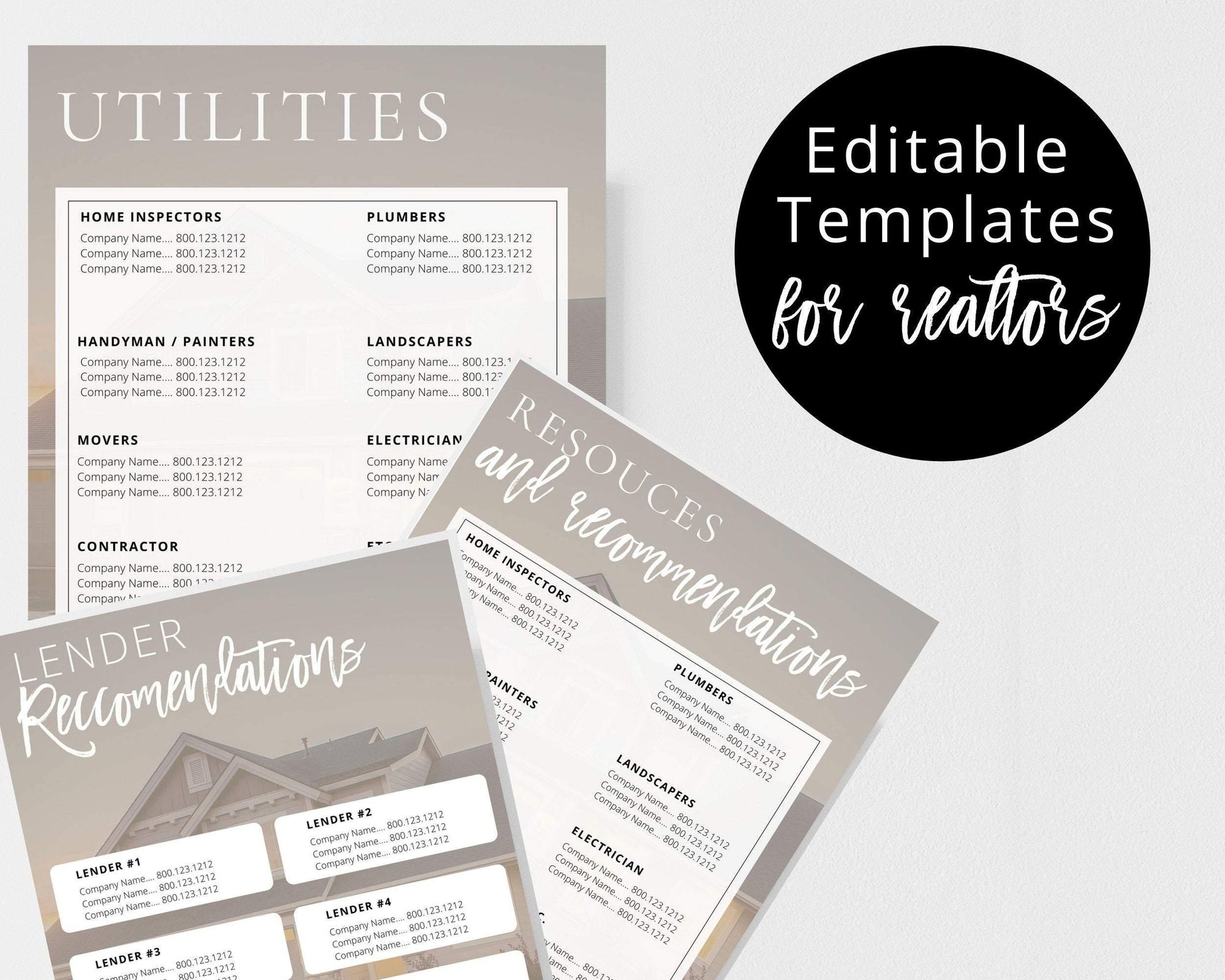 Utility Provider Template for Realtors - Real Estate Templates Co