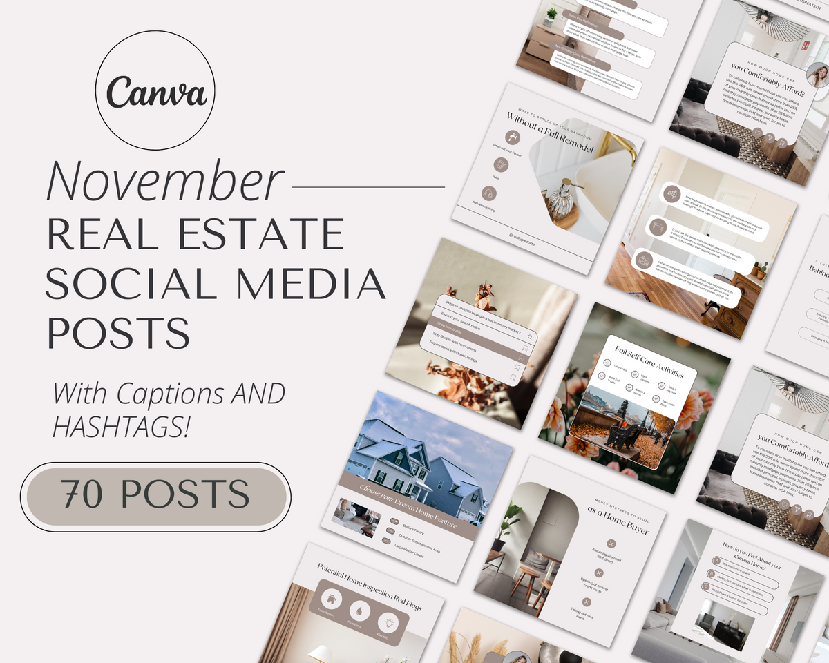 Aesthetic November Real Estate with Captions