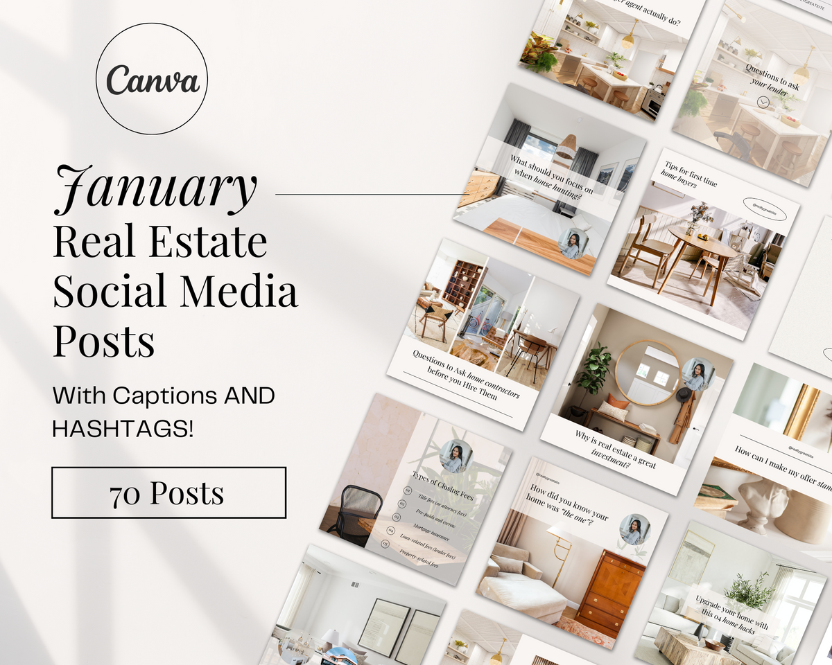 Simplistic January Real Estate Posts