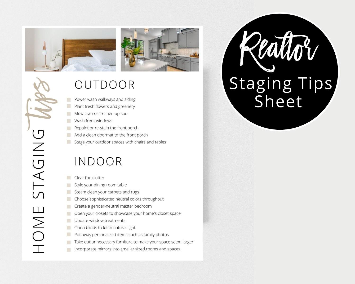 Real Estate Home Staging Checklist - Real Estate Templates Co