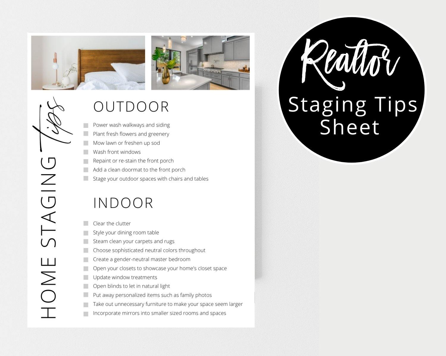 Real Estate Home Staging Checklist - Real Estate Templates Co