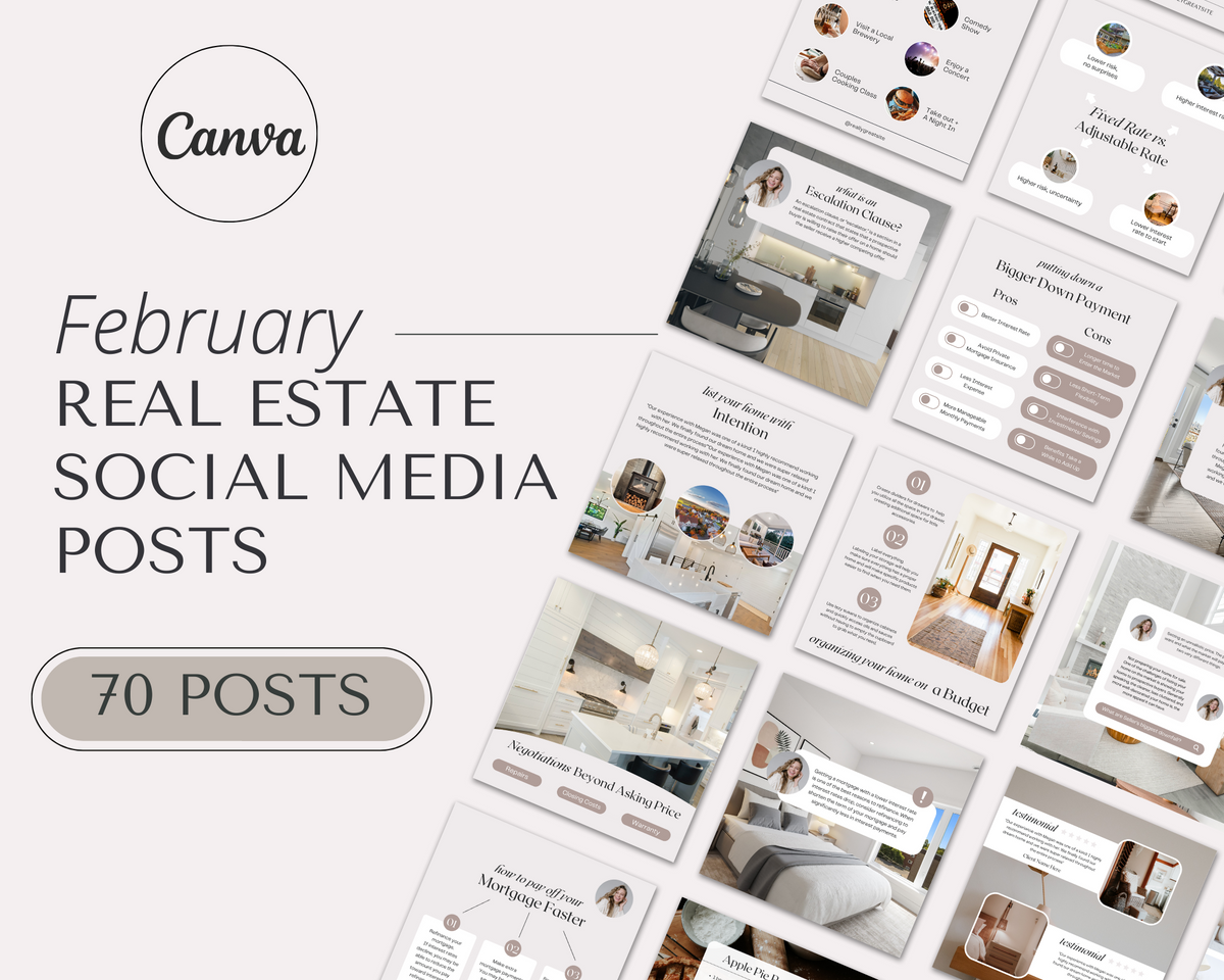 February Real Estate Agent Social Media Posts