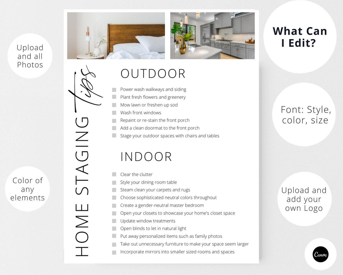 Real Estate Home Staging Checklist - Real Estate Templates Co