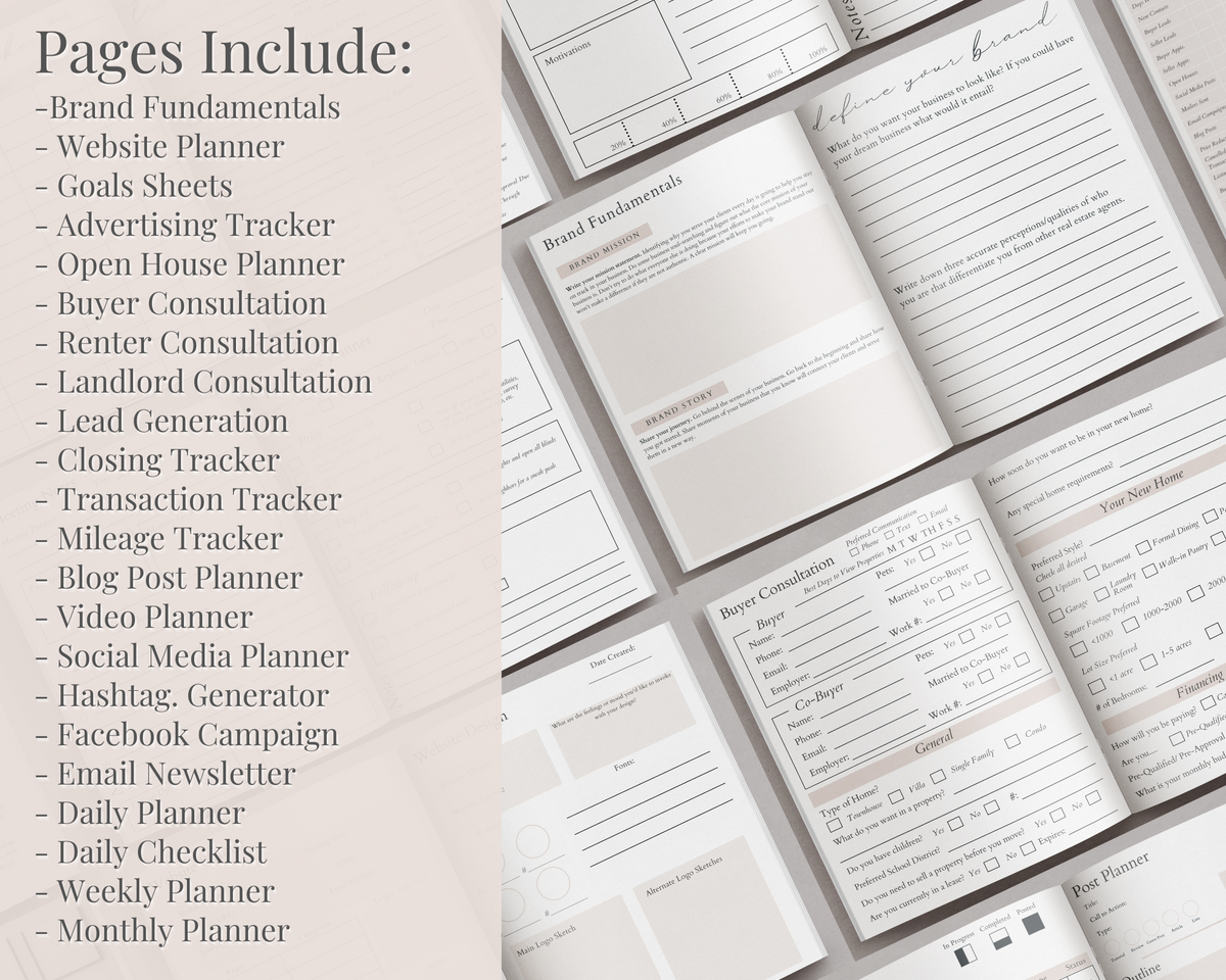 Real Estate Agent Planner - 2021 - Real Estate Templates Co