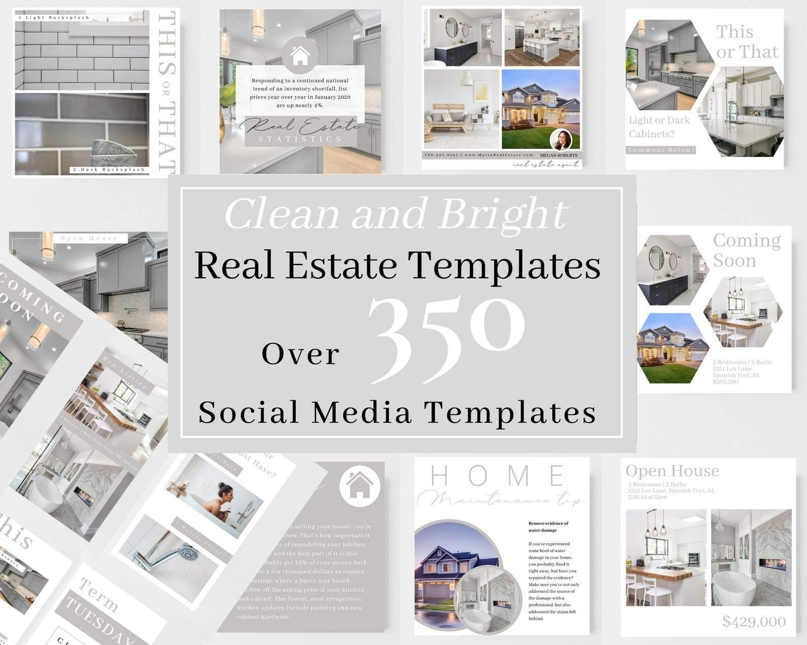 Real Estate Agent Social Media Templates Bundle - Real Estate Templates Co