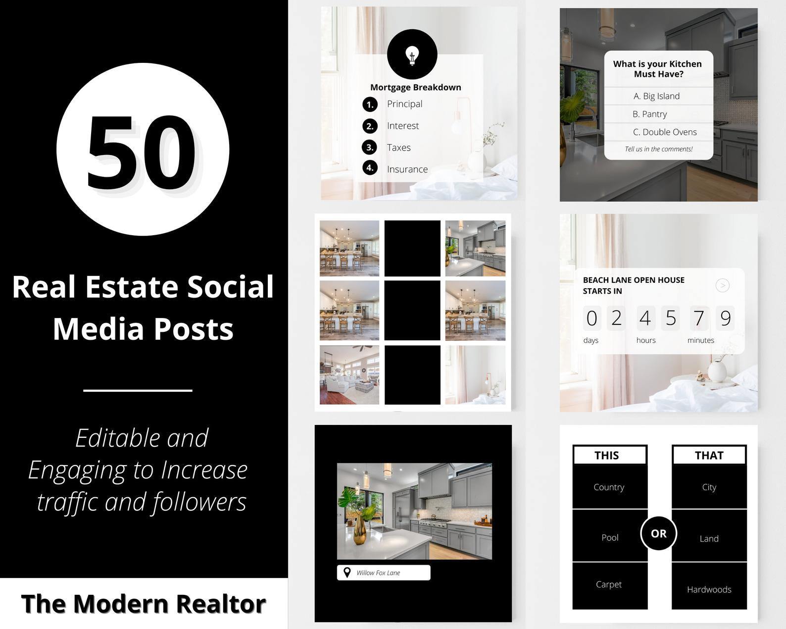 Real Estate Social Media Post Templates - Real Estate Templates Co