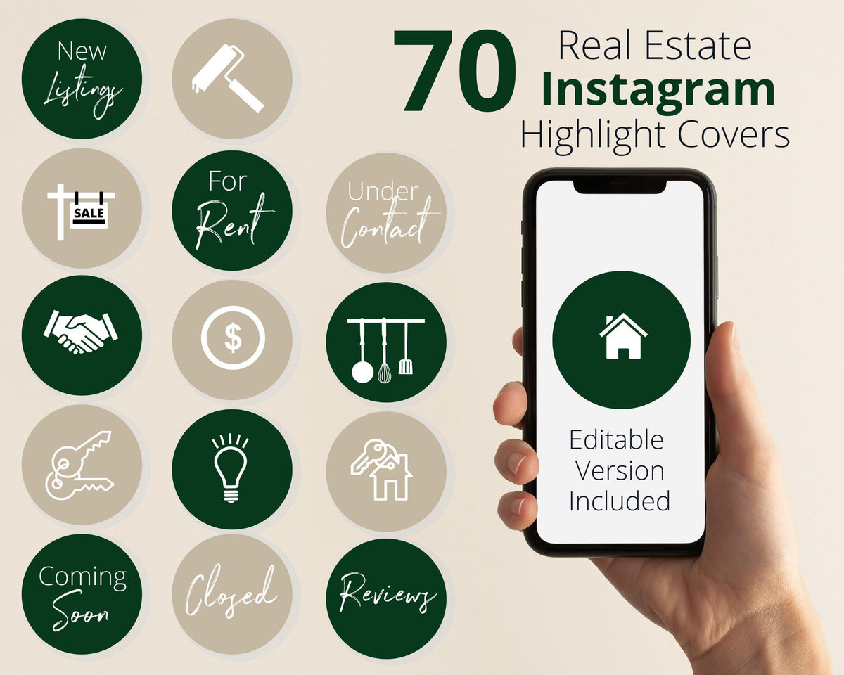 Real Estate Instagram Highlight Covers - Real Estate Templates Co