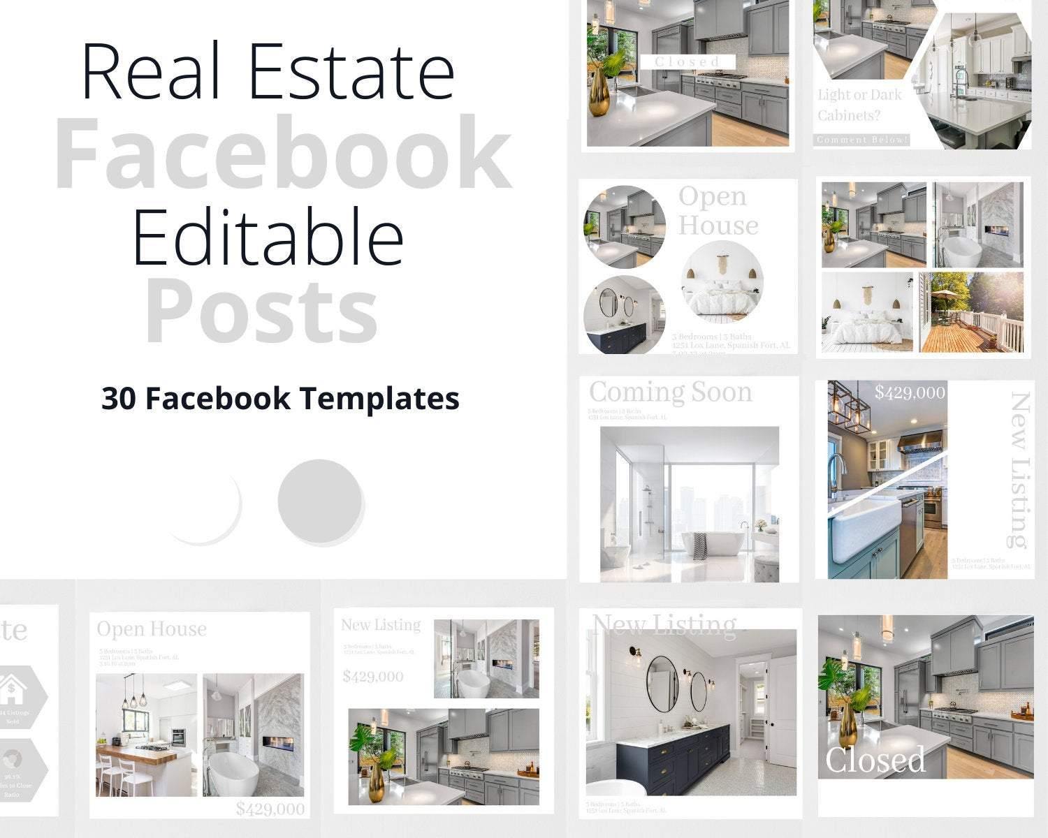 Modern Real Estate Facebook Posts - Real Estate Templates Co
