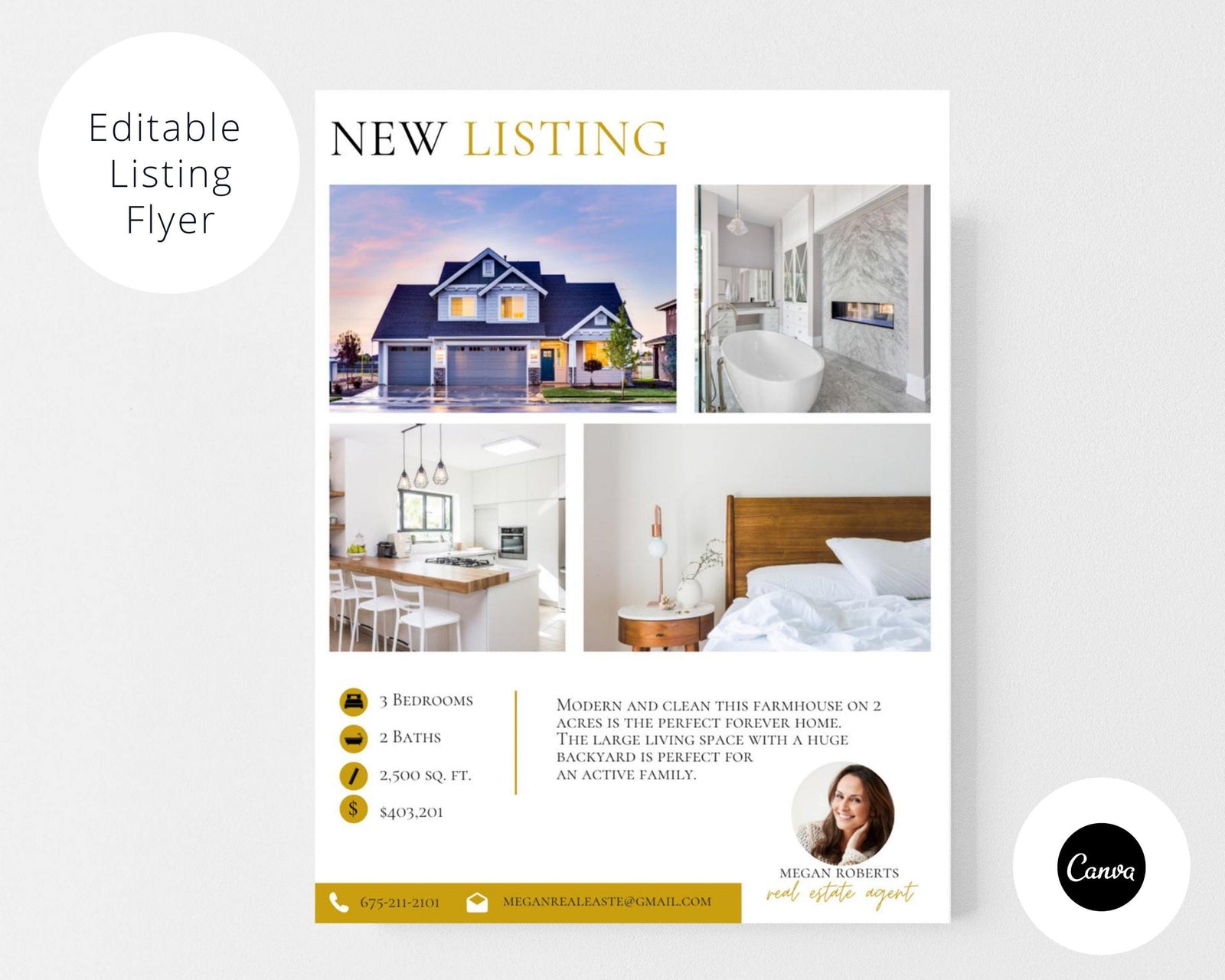 Editable Real Estate Listing Flyer - Real Estate Templates Co