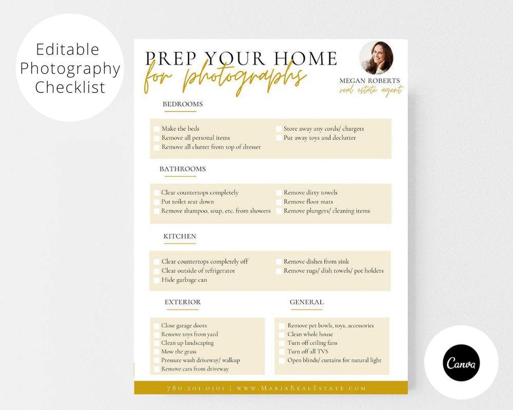 Real Estate Photography Checklist Flyer - Real Estate Templates Co