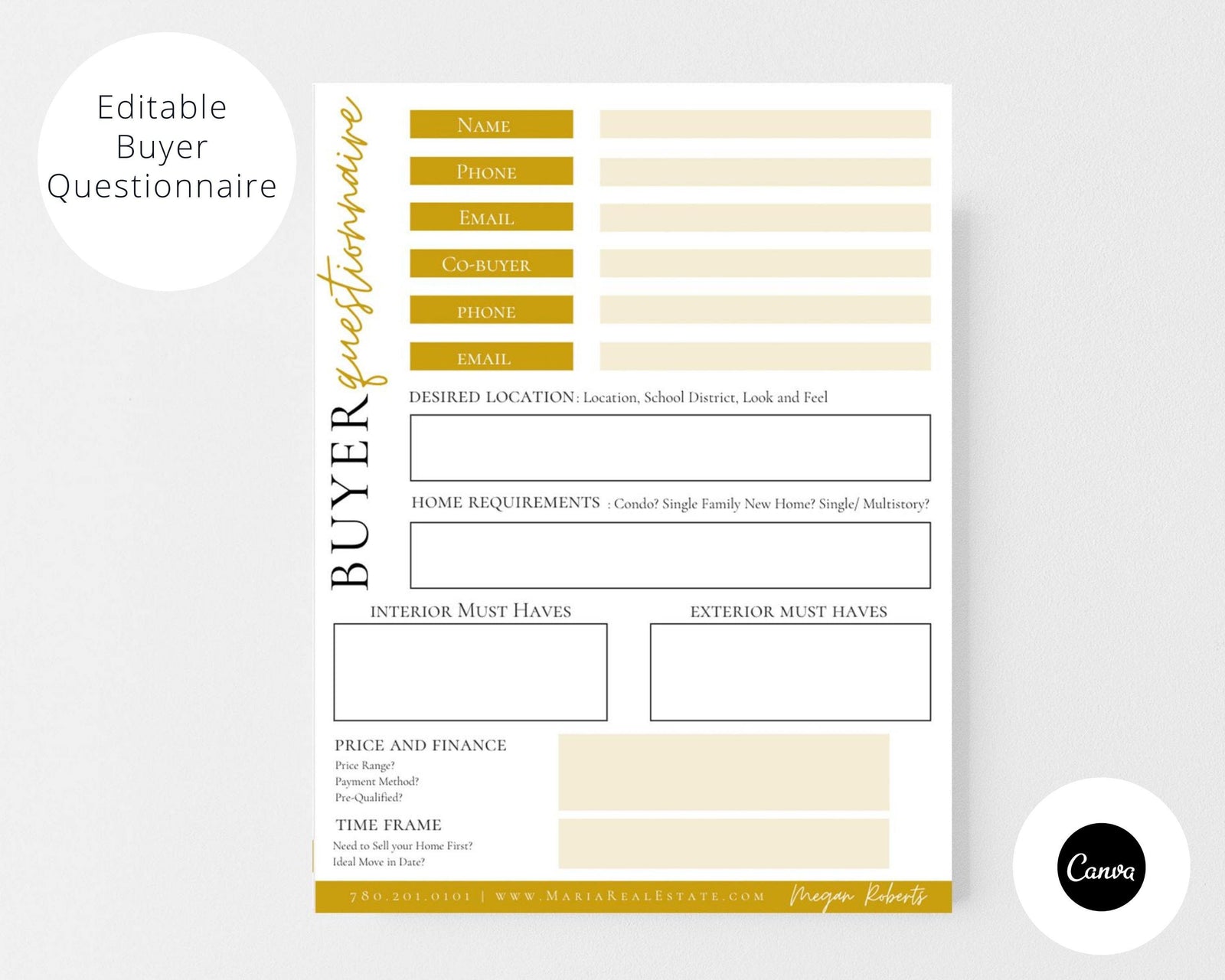 Real Estate Buyer Questionnaire - Real Estate Templates Co