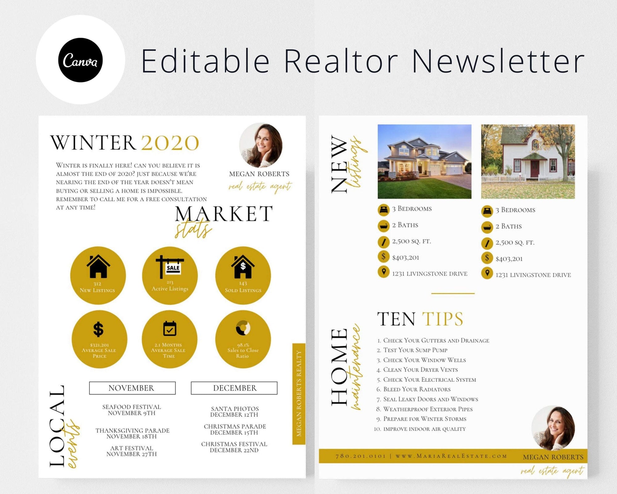 Real Estate Newsletter Template - Real Estate Templates Co
