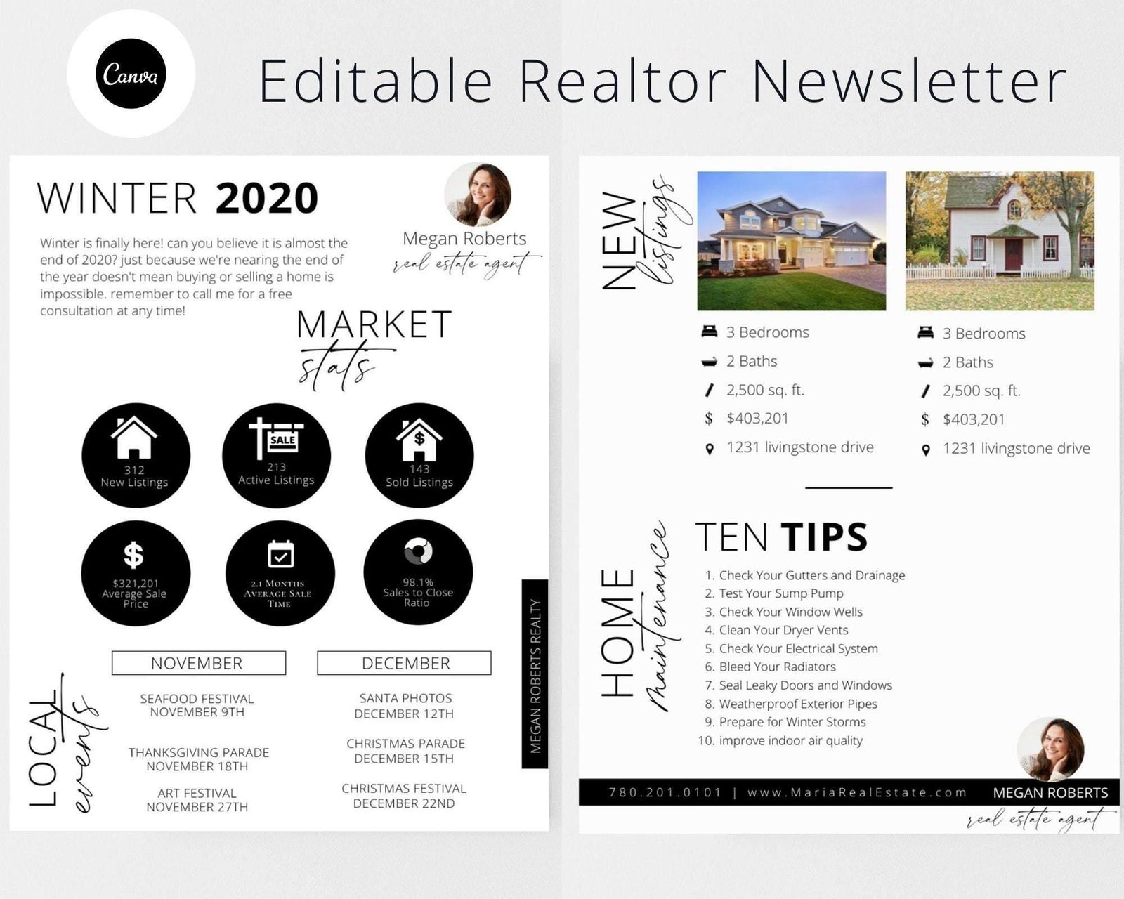 Realtor Newsletter Template - Real Estate Templates Co
