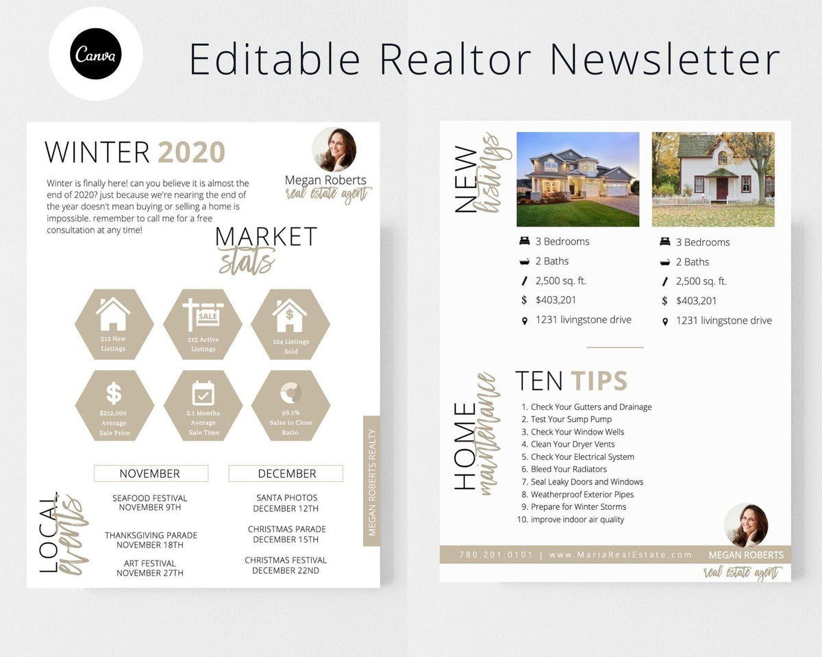 Real Estate Newsletter - Real Estate Templates Co