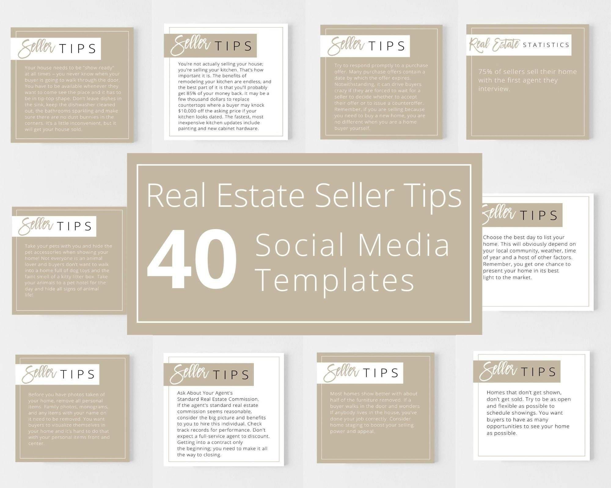 Real Estate Seller Tips Social Media Posts - Real Estate Templates Co