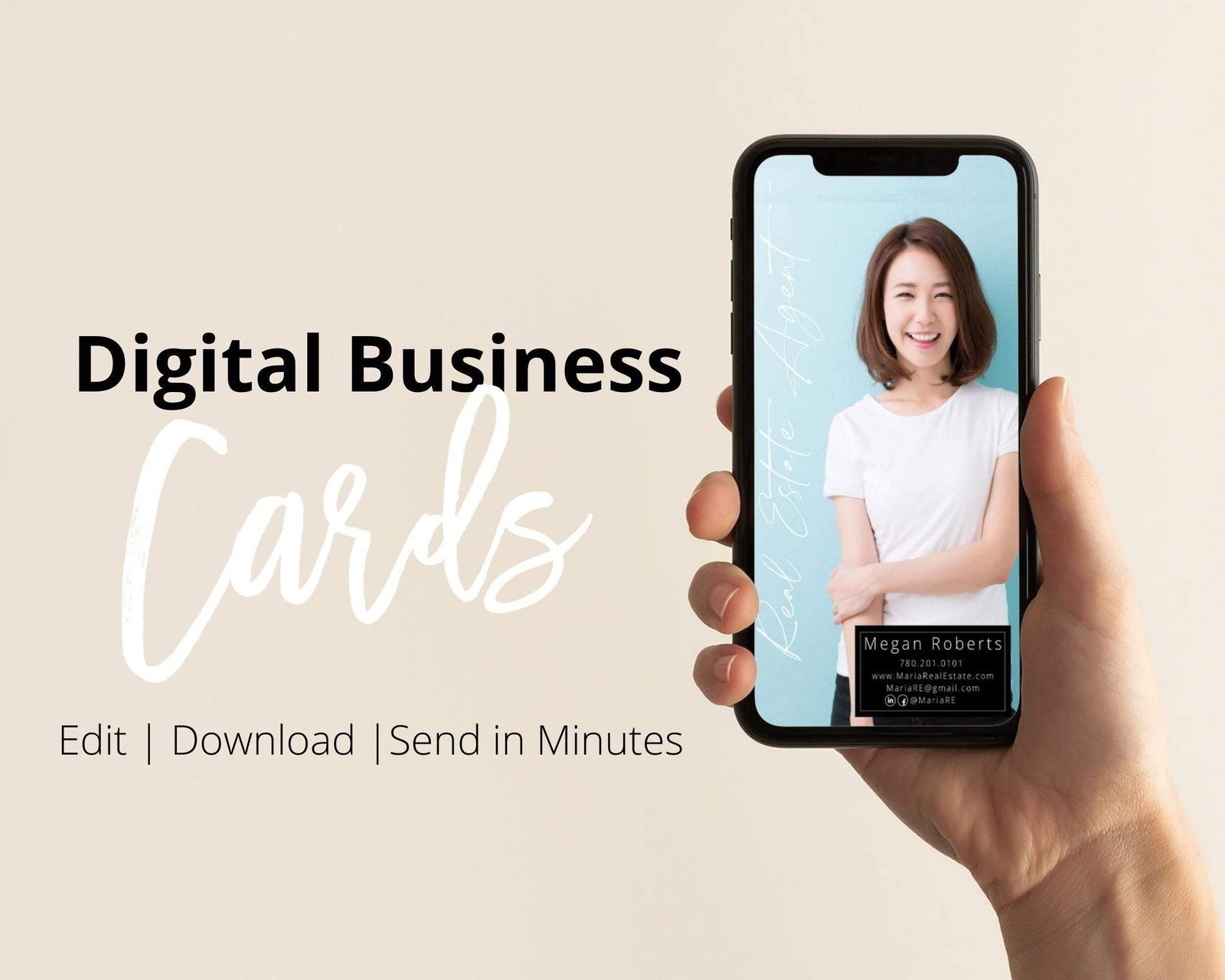 Digital Business Card Template - Real Estate Templates Co