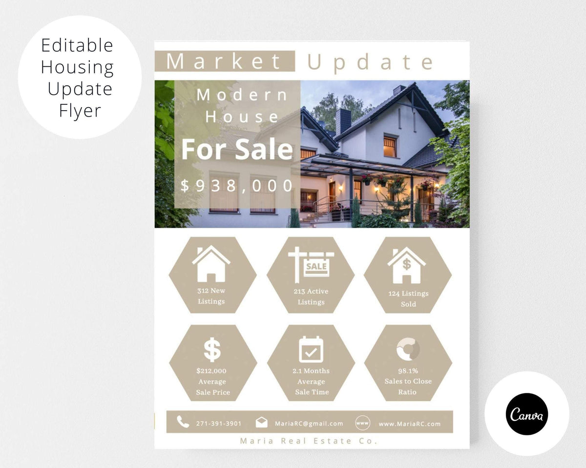 Real Estate Housing Market Update Flyer - Real Estate Templates Co