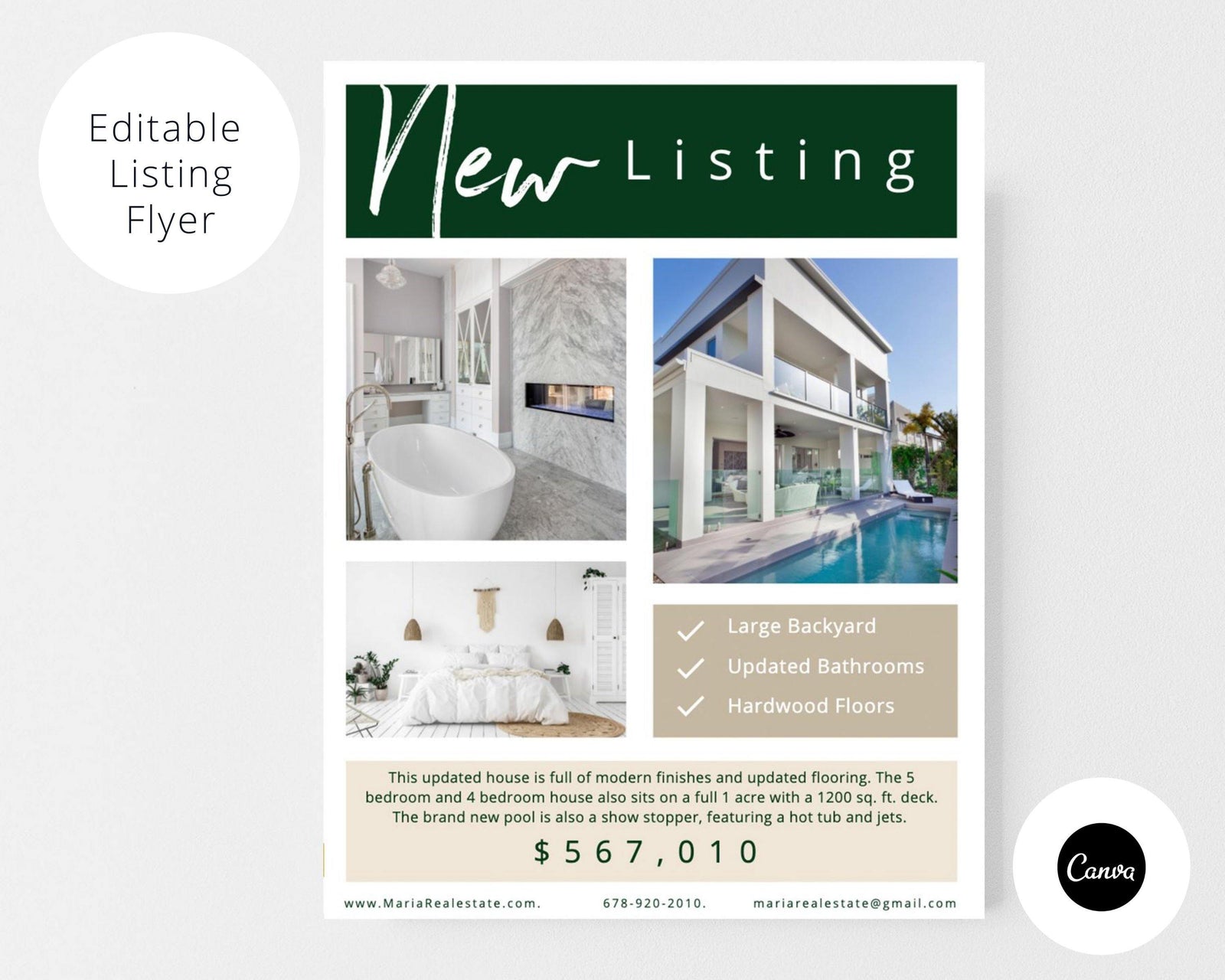 Realtor Listing Flyer Template - Real Estate Templates Co
