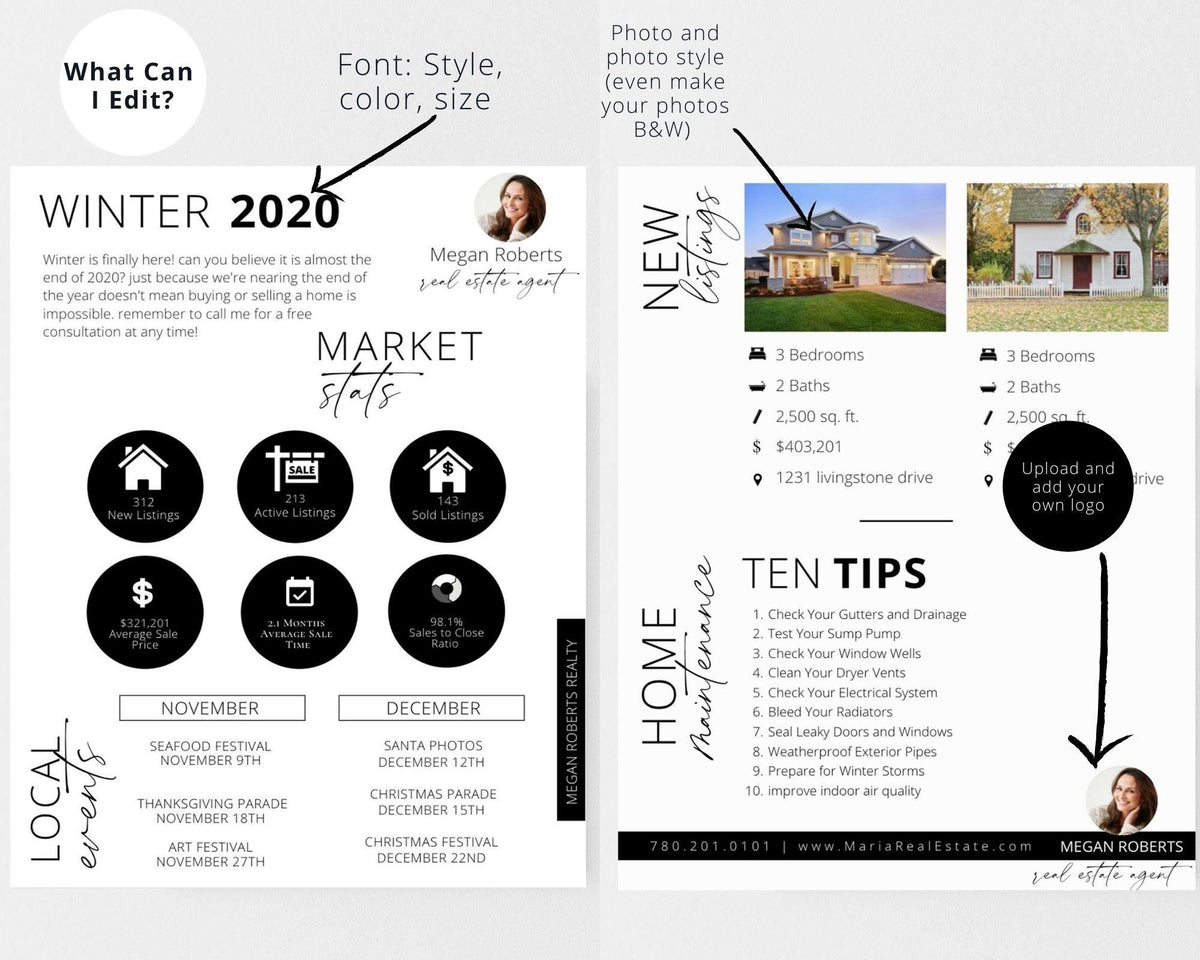 Realtor Newsletter Template - Real Estate Templates Co