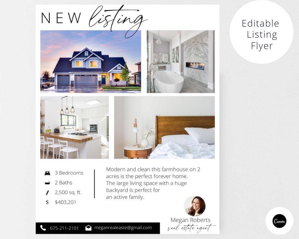 Real Estate Listing Flyer Template - Real Estate Templates Co