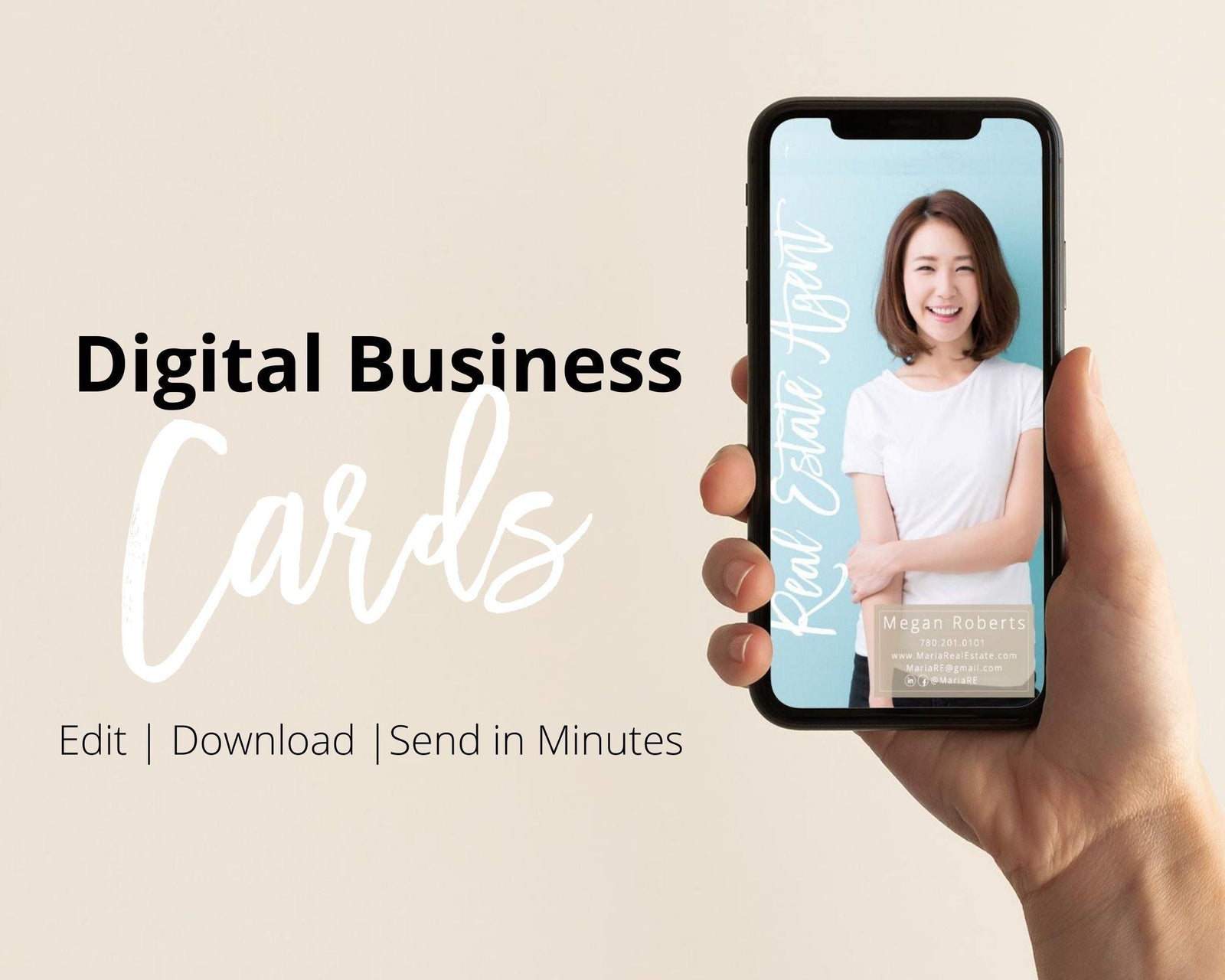 Digital Business Card Template - Real Estate Templates Co