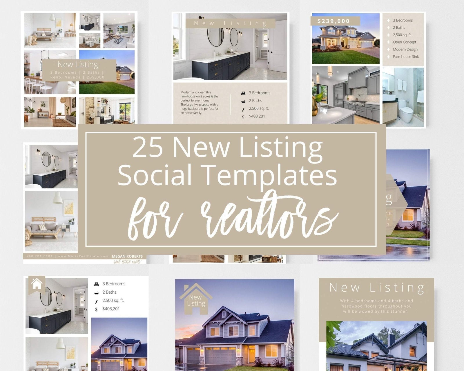 Real Estate Listing Social Media Posts - Real Estate Templates Co